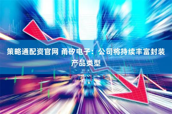 策略通配资官网 甬矽电子：公司将持续丰富封装产品类型