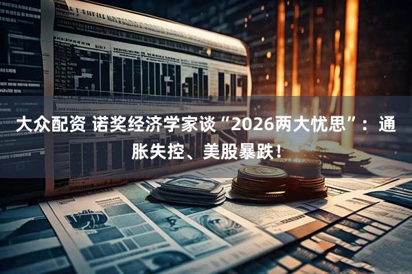 大众配资 诺奖经济学家谈“2026两大忧思”：通胀失控、美股暴跌！